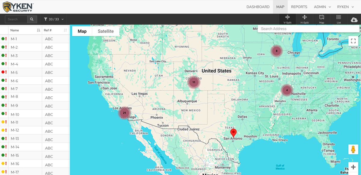 Location on Map- Ryken Security